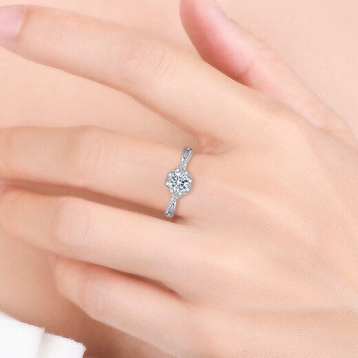 AVHE spot IGI certificate gold inlaid artificial diamond women's ring Frozen arm twisting wedding ring for girlfriend platinum ring + 1 carat diamond (D/VVS/3EX/N) available in sizes 9-20