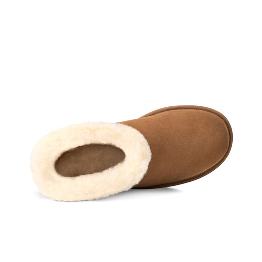 UGG autumn new women's fashionable, comfortable and warm solid color flat-bottomed round-toe short casual snow boots 1174517 CHE | Maroon 37