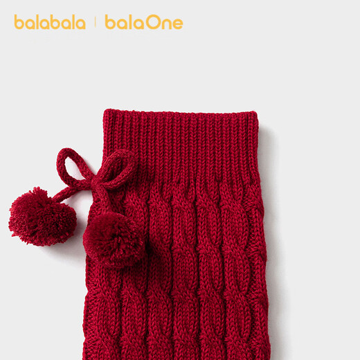 Balabala Children's Clothes Children's Socks 2026 Spring and Autumn Girls' Socks Set Contains Wool Pile Sock Sets Cable Flower Sweet Red New Year Season