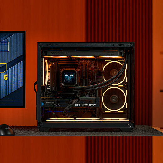 ASUS ROG family bucket 14600KF/RTX5060Ti RTX5070 computer host live broadcast e-sports Delta game design rendering desktop assembly complete machine DIY assembly machine with five 14600KF+RTX5060Ti 16G
