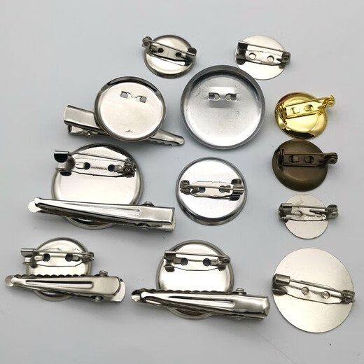 Round tray clip, square clip, dual-purpose pin, brooch, jewelry accessories, 20 2cm round tray pins