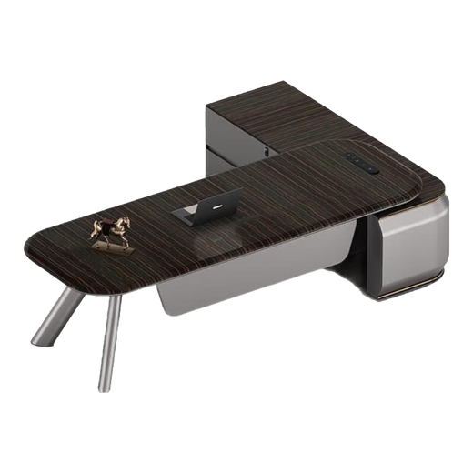 Aosenming simple boss desk office desk modern president desk and chair combination high-end chairman leadership executive desk work table Gabon gloss ebony 2.0 meter boss desk