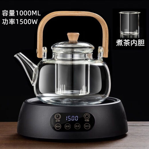Household kettle for tea making high power white tea tea making heat resistant electric ceramic stove set teapot tea set high power black stove + kettle