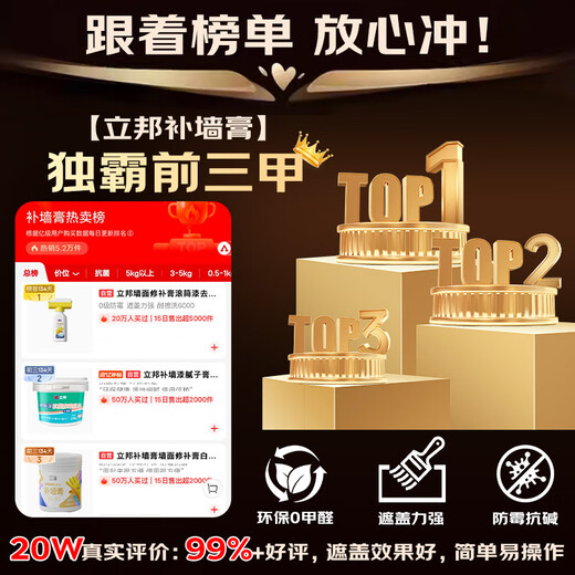 Nippon Paint wall repair paste roller paint decontamination artifact renovation cleaning wall repair interior wall latex paint 500g