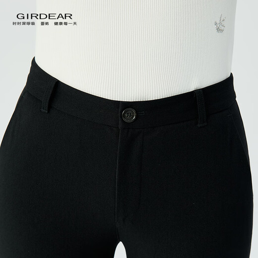 GIRDEAR Women's 2025 Autumn New Style Superior Magic Little Black Pants Formal Suit Pants Women 119201 Black M (size 3)