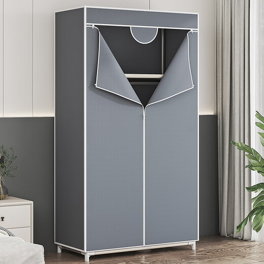 蜗家简易衣柜卧室布衣柜加厚组装衣橱衣服收纳柜出租屋宿舍布衣柜