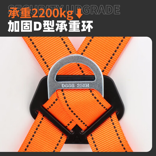 Luokeyan five-point safety belt, high-altitude working safety rope, full-body anti-fall national standard, double large hook 5 meters, Beijing warehouse flash delivery