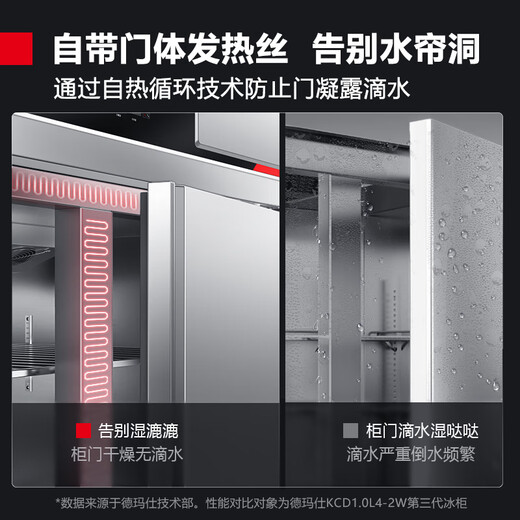 DEMASHI four-door refrigerator commercial air-cooled frost-free four-door freezer vertical refrigeration freezer-20 four-door high-end refrigerator 900L BG-900F-4W upper refrigeration and lower freezing