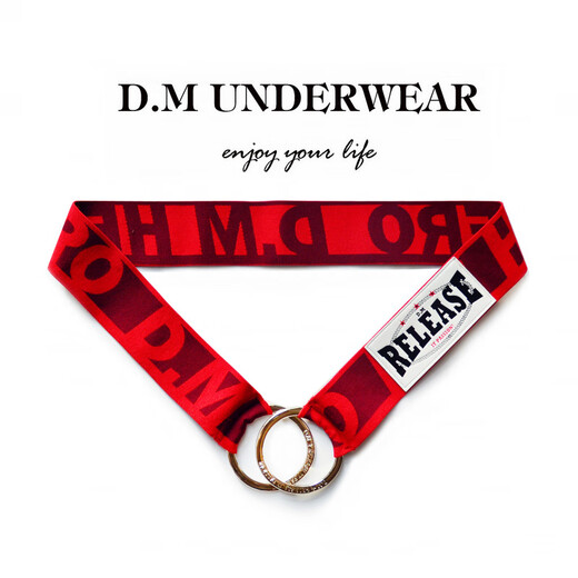 DMD.M Men's Underwear Men's Ring Sexy Stretch Lift Metal Ring Thong Low Waist Youth Hollow Fun White_Double Iron Ring M_Weight 100-115Jin Jin is equal to 0.5 kg