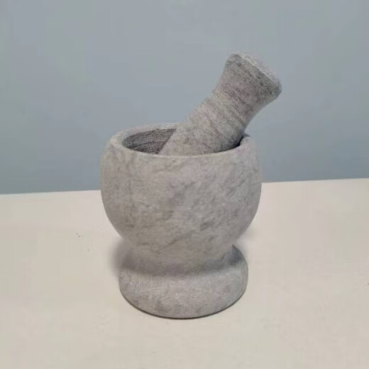 Ye Yu stone garlic mortar garlic pounder original stone garlic masher grinding bowl hammer stone mortar household garlic mortar new model large bluestone hammer