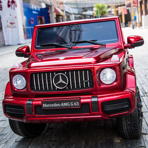 FUERBAO children's electric car Mercedes-Benz AMG G63 four-wheel off-road car children's toy battery car can sit on remote control stroller high-end black