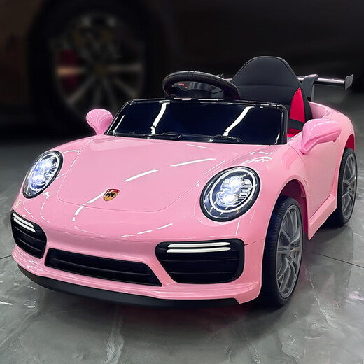 Voiture électrique télécommandée à quatre roues pour enfants Hot Leopard peut s'asseoir sur une voiture jouet pour bébé peut conduire une voiture de sport pour bébé, cadeau de première année, voiture de sport en poudre à quatre roues motrices + batterie 12V7A + télécommande Bluetooth + musique et éclairage + siège en cuir