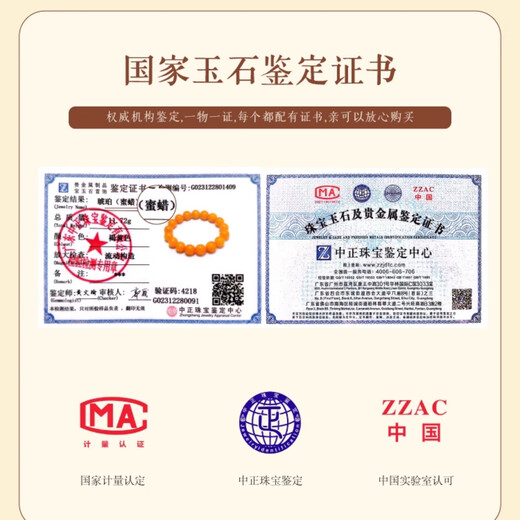 Hongchen Liuxi Natural Chicken Fat Yellow Beeswax Bracelet Single Circle Men's and Women's Russian Material Old Honey Round Beads Multi-ring Bracelet for Gifts 12mm Beeswax Pure Chicken Oil Yellow 17 Beads