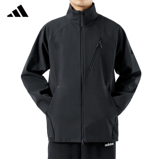 Adidas men's trendy training running stand collar casual sports outdoor windproof jacket KG8970 L