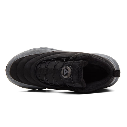 PEAK Zhengtu high-top cotton shoes autumn and winter men's shoes plus velvet to keep warm outdoor leisure non-slip wear-resistant black sports shoes