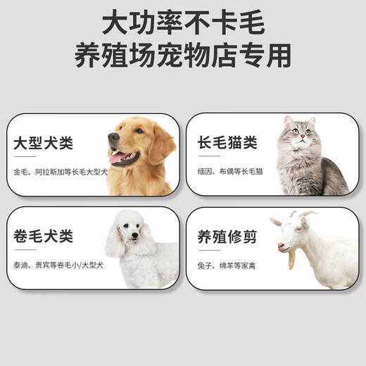 Jin Chong Shi Dog Electric Clipper Pet Shaver Hair Clipper Electric Clipper Pet Shop Special High Power Silver LED Model