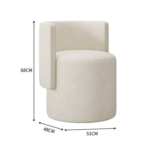 Shantou Lincun Bedroom Light Luxurious Makeup Stool Pulley Master Bedroom Dressing Stool Chair Simple Backrest Dressing Stool Beige Bright Star Velvet 360 Rotation