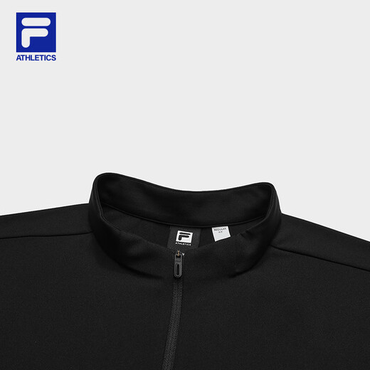 FILA official men's knitted long-sleeved top 2025 winter fitness sports plus velvet basic long T