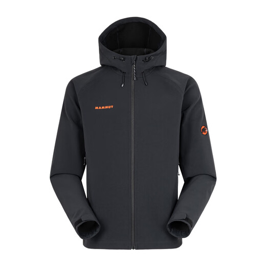 Mammoth (MAMMUT) Fleece Clion Men's and Women's Outdoor Windproof Warm Casual Jacket Jacket Embroidered Label Soft Shell Black Red Label S