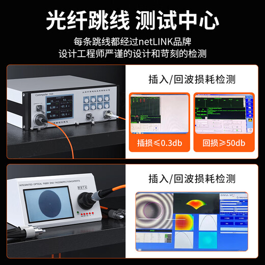 netLINK 电信级光纤跳线 FC-LC(UPC)多模双芯3米 62.5/125环保入户光纤线 收发器尾纤 1条 HTF-FC-LC/MM-3