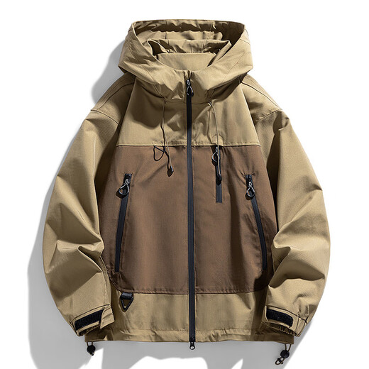 Baleno S&K Series Jacket Men's Hooded 2025 Spring and Autumn Mountaineering Suit Men's Spliced Outdoor Mountaineering Casual Jacket Men's Burgundy Regular Four Seasons L Recommended 130-145Jin Jin equals 0.5 kg