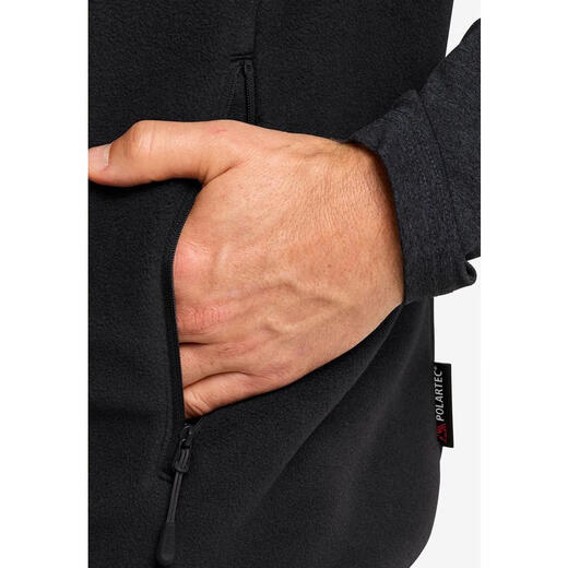 JackWolfskin new fleece vest men's breathable, wear-resistant, windproof, lightweight, fashionable, casual and warm fleece jacket black S