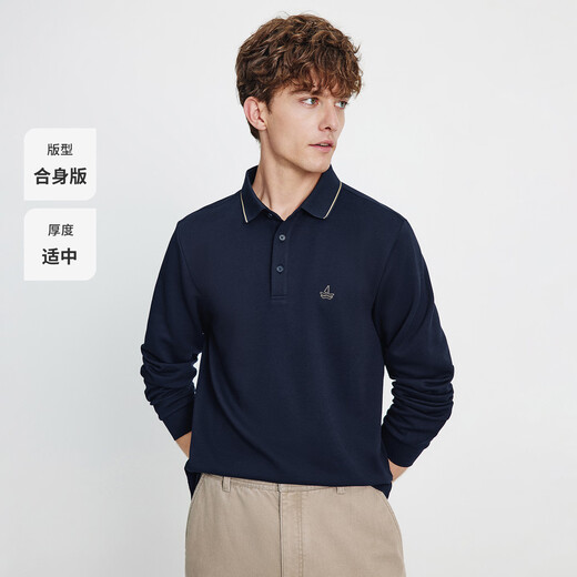 Navigare Italian dinghy 25th autumn men's long-sleeved POLO shirt with skin-friendly texture inside top 1135025301