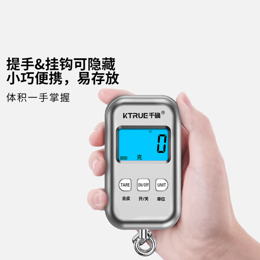 Qianque portable electronic scale 100 Jin Jin is equal to 0.5 kg, accurate commercial household food weighing portable spring fish scale kitchen charging