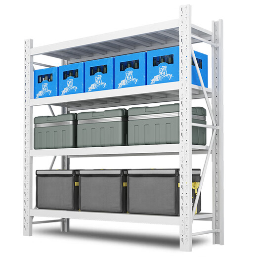 Guhao Warehouse thickened medium-sized shelves storage warehouse free combination warehouse storage rack display rack white length 200*width 60*height 200cm four-layer main frame can be customized