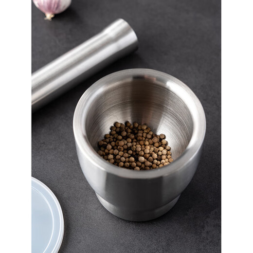 He Jiagong stainless steel garlic mortar household mashing artifact mortar mortar garlic pounder grinder mortar small / 304 stainless steel