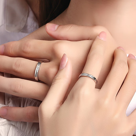 Yuancang 925 sterling silver ring, a couple's ring, a pair of gifts for boyfriend and girlfriend, plain ring, proposal, confession, wedding ring, jewelry, love never ends, a set of couple's rings, certificate + gift box