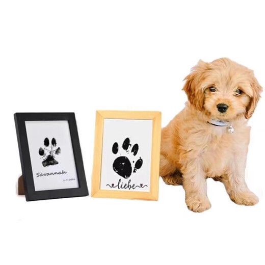 Janes infant and toddler wash-free special ink pad red gold ink pad 100-day commemorative hand and foot print hand and foot print oil box baby special hand, foot and pet paw print black ink pad large black