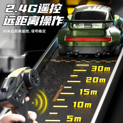 Rc mosquito car mini desktop drift remote control car 1:64 car four-wheel drive racing model boy toy BMW M4-Dark Warrior type-c charging + screw