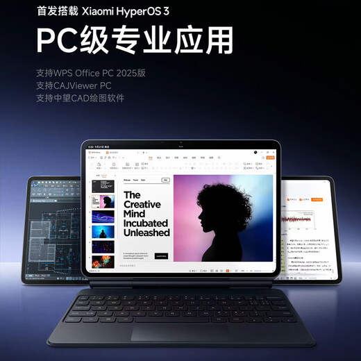 Xiaomi (MI) Pad 8, Flaggschiff, neues Produkt des Jahres, 3,2K-HD-Augenschutz-Tablet, Snapdragon 8s-Prozessor der 4. Generation, Xiaomi Pad 8 Ice Crystal Blue, 12 GB + 256 GB, Soft Light Edition