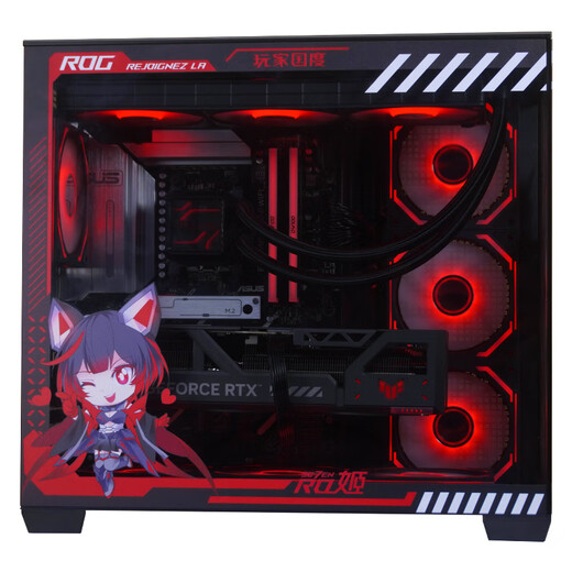 ASUS ROG family bucket Intel 265KF/RTX5070Ti/RTX5080 assembled computer host graphics card 3A e-sports game design rendering AIDIY desktop host complete machine with three 265KF+RTX5070Ti