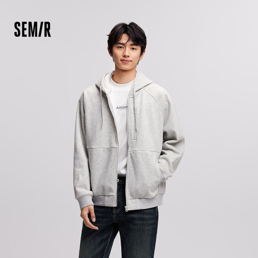 Semir jacket men's winter plus velvet heavy texture knitted cardigan coat couple solid color hooded 101724108203