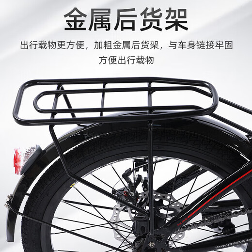 Phoenix Phoenix folding bicycle adult ultra-light portable men's and women's commuter leisure 20-inch single-speed silver gray