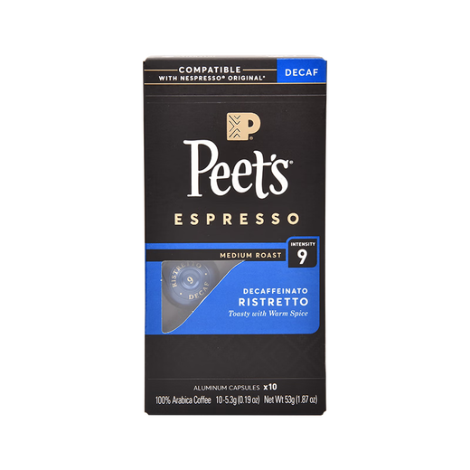 Peets Coffee Peets Capsules Coffee Strength 9 Trace Caffeine Essence Concentrate Imported from France 53g (10*5.3g)