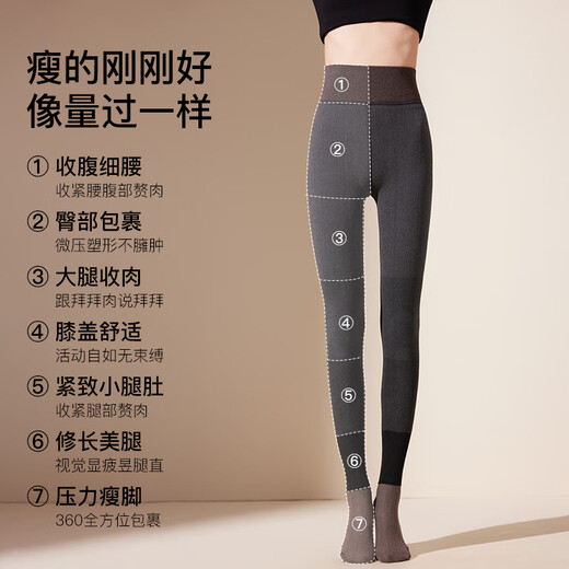 Catman Seven-section Pressure Pants Women's Autumn and Winter Thickened Leggings for External Wear Warm Cotton Pants High Waist Slimming Pantyhose