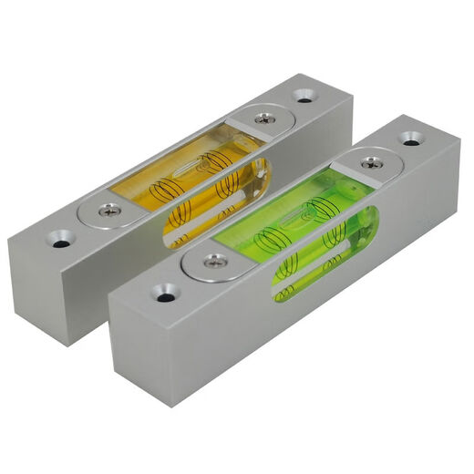 High-precision aluminum metal adjustable level bubble square strip type luminous magnetic 180MM multi-Specifications level 66 long silver shell green water magnetic luminous