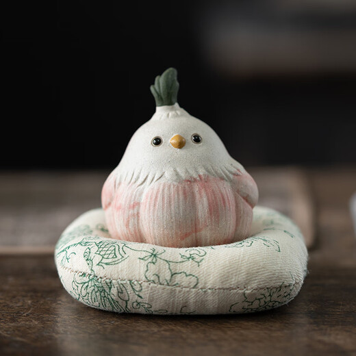 Fantasy Yixing Original Mineral Purple Clay Garlic Bird Tea Pet Ornaments Boutique Handmade Garlic Bird Tea Play Cute Decorator Garlic Bird Simple Decoration