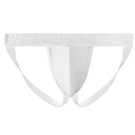 Zimo cotton product 2 pieces Zimo product thong men's double underwear white boys' sexy back empty men's pants new style black + white M (1.9-2.1 feet)