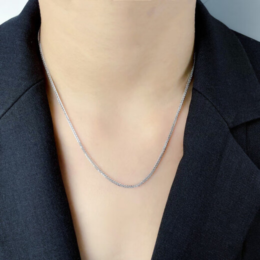 CHINA GOLD Platinum Necklace Heart Tail Adjustable Chopard Chain Versatile Gift for Boyfriend Holiday Birthday 2025 About 4.3g