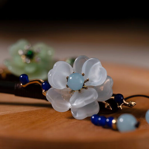 Qiao丂 Ancient style hairpin with tassels, rocking wooden hairpin for women, imitation black sandalwood updo, Hanfu accessories, ancient costume hairpin, birthday gift, Han Yan Cui + box