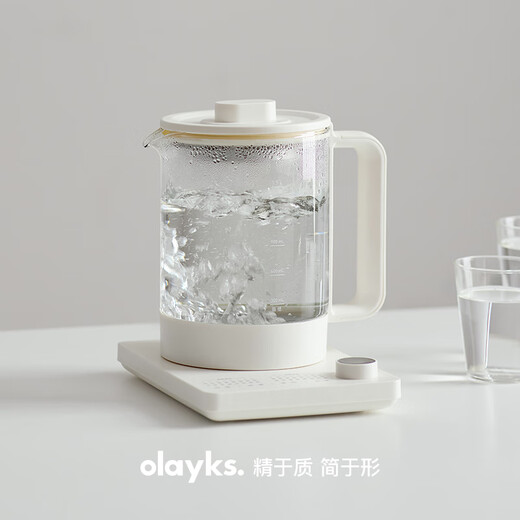 Olayks instant pear flower pot health pot small office multi-functional household glass kettle scented tea 1.5L upgraded model - 8min fast boiling