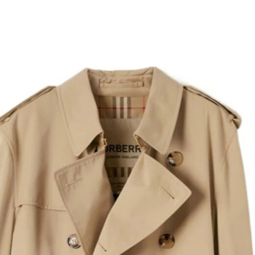 BURBERRY New Year's gift Burberry SS24 solid color lapel double-breasted long windbreaker men's honey color honey color one size 50