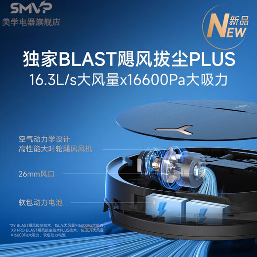 SMVP德国进口品质高端洗地扫地机器人滚筒活扫吸拖一体薄 官方标配 升级版