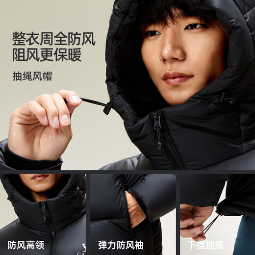 Camel (CAMEL) down jacket men's winter 2025 new velvet thickened hooded warm short bread jacket M35CR28128