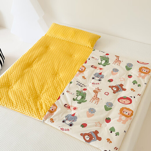 MUJI Class A pure cotton soothing beanie velvet anti-kick quilt sleeping bag all-in-one baby and child autumn and winter thickened warm belly protector Bulla Paradise A side pure cotton B side beanie velvet 70x120cm spring and autumn style about 3Jin Jin equals 0.5kg