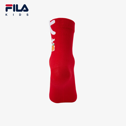 Fila Antibacterial Fila Children's Red Socks 2025 Spring New Children's Mid-waist Socks New Year's Trend Legend Red-RD 1 Pair One Size M
